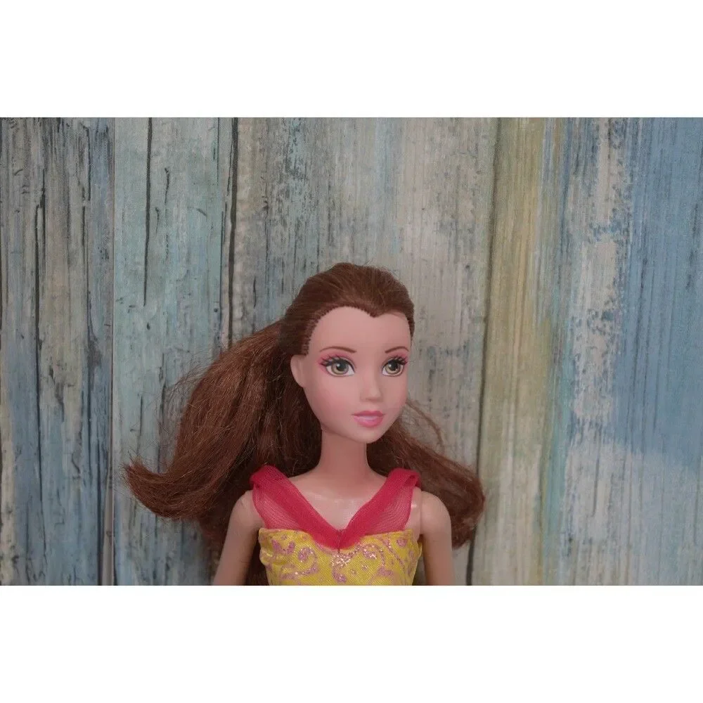 Vintage Mattel Disney Belle Barbie Doll 1999 Beauty and the Beast Yellow Gown